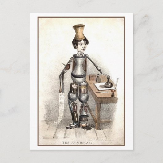  apotheek gemaakt van medicijnflessen briefkaart (Voorkant)