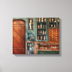 Apotheek - Geneeskunde - Farmaceutische middelen Canvas Afdruk