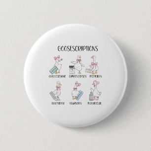 Apotheek Grappige Gans Domme Recepten Woordspeling Ronde Button 5,7 Cm