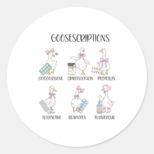 Apotheek Grappige Gans Domme Recepten Woordspeling Ronde Sticker