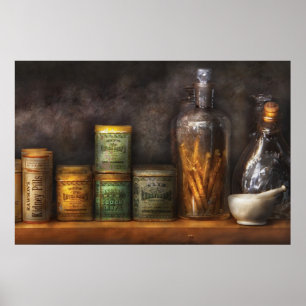 Apotheek - Hoestdrankjes en Nierpillen Poster