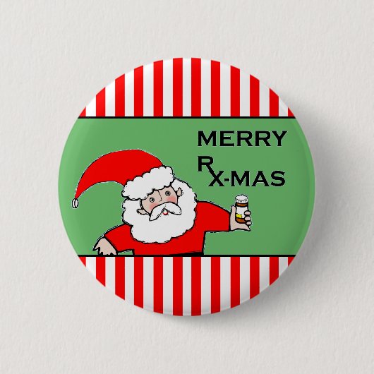 apotheek Kerstmis Ronde Button 5,7 Cm (Voorkant)