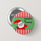 apotheek Kerstmis Ronde Button 5,7 Cm (Voorkant /achterkant)