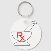 Apotheek mortel en stamper symbool sleutelhanger (Achterkant)