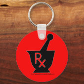 Apotheek motor en stamper symbool - magneet sleutelhanger (Voorkant)