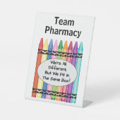 Apotheek of technicus reclamebord met voetstuk (Voorkant)