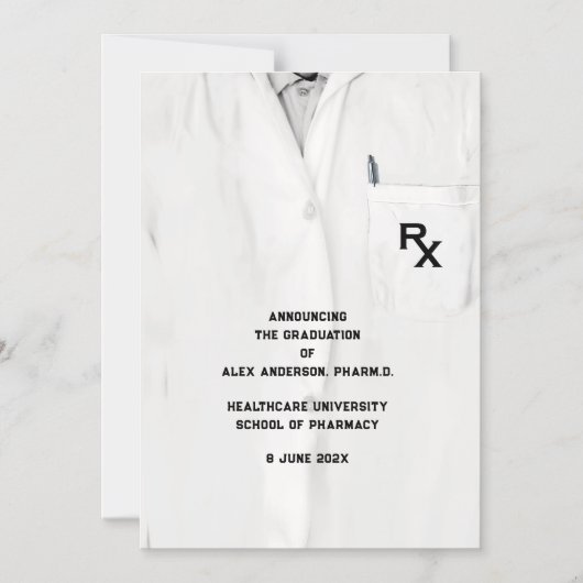Apotheek School Afstuderen Aankondiging (Voorkant)
