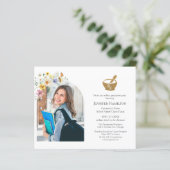 Apotheek School Afstuderen Party Foto Uitnodiging (Staand voorkant)