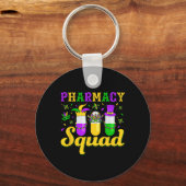 Apotheek Squad Mardi Gras Apotheker Technicus Sleutelhanger (Voorkant)