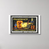 Apotheek stempel met kom van Hygeia Canvas Afdruk (Voorkant)