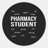 Apotheek Student Waardering Ronde Sticker (Voorkant)