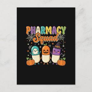 Apotheek Team Halloween Geest Pillen Ontwerp_1 Briefkaart
