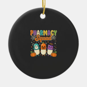 Apotheek Team Halloween Geest Pillen Ontwerp_1 Keramisch Ornament