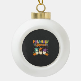 Apotheek Team Halloween Geest Pillen Ontwerp_1 Keramische Bal Ornament