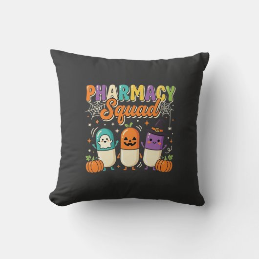 Apotheek Team Halloween Geest Pillen Ontwerp_1 Kussen (Voorkant)