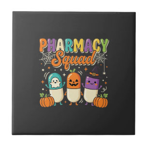 Apotheek Team Halloween Geest Pillen Ontwerp_1 Tegeltje