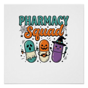 Apotheek Team Halloween Vintage Vector T-shirt Des Perfect Poster