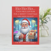 Apotheek Tech Apotheker Santa RX Christmas Kaart (Staand voorkant)
