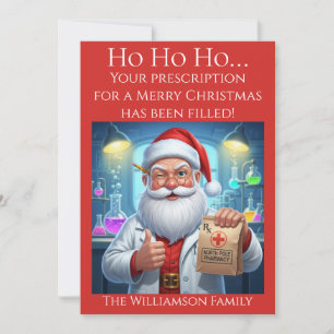 Apotheek Tech Apotheker Santa RX Christmas Kaart