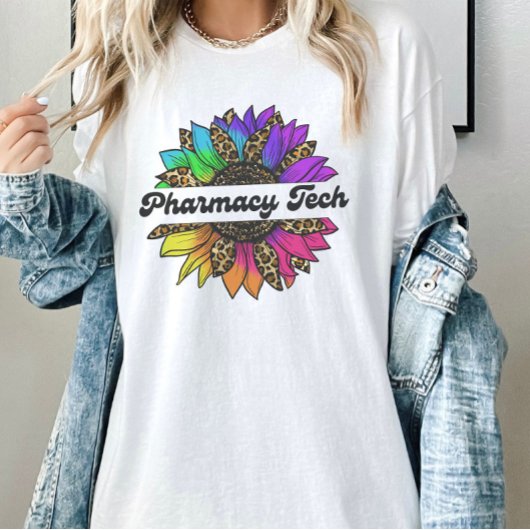Apotheek Tech Beroep Rainbow Zonnebloem T-shirt