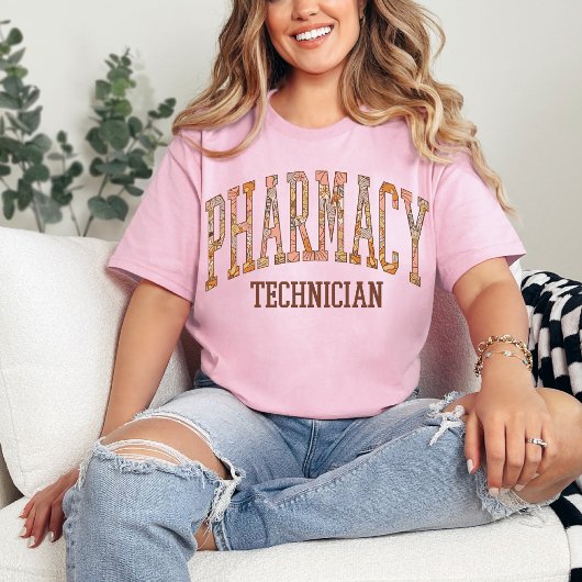 Apotheek Tech | Floral Pharmacy Technician Afstude T-shirt