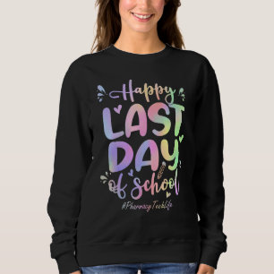 Apotheek Tech Happy Laatste Dag van School Tie Dye Trui