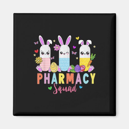 Apotheek Technicus Bunny Paasdag Apotheek Tech Magneet (Voorkant)