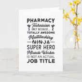 Apotheek Technicus Tech Hero Geneeskunde Apotheker Kaart (Gele Bloem)