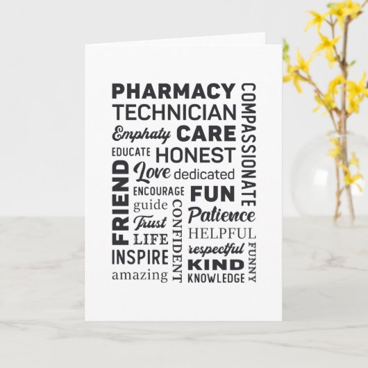 Apotheek Technicus Tech Medicine Apotheker Gift Kaart (Gele Bloem)