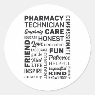 Apotheek Technicus Tech Medicine Apotheker Gift Ronde Sticker