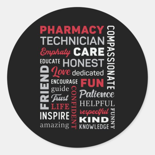 Apotheek Technicus Tech Medicine Apotheker Quote Ronde Sticker (Voorkant)