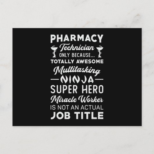 Apotheek Technicus Tech Medicine Hero Apotheker Briefkaart (Voorkant)