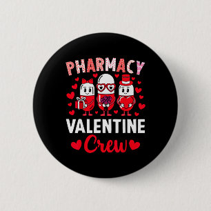 Apotheek Valentijns Bemanning Valentijnsdag Apothe Ronde Button 5,7 Cm