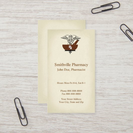 Apotheek Visitekaartje (Voorkant / Achterkant in situ)