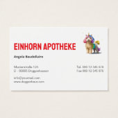 Apotheek visitekaartjes eenhoorn (Achterkant)