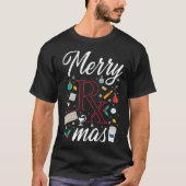 Apotheek Vrolijk Rx Mas Kerstmis T-shirt (Voorkant)