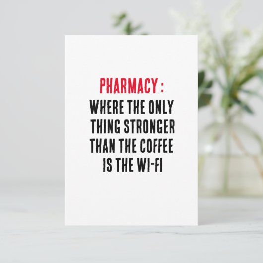 Apotheek: Waar het enige wat sterker is dan de Bedankkaart (Staand voorkant)