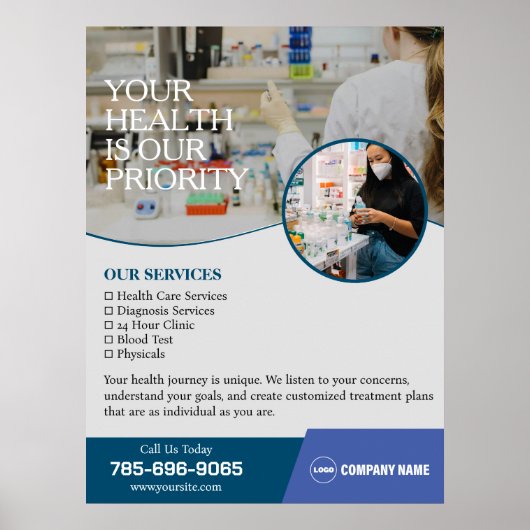 Apotheek Zakelijke Diensten Aangepast Poster (Voorkant)