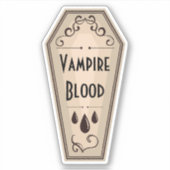 Apotheeklabel van vampierbloed sticker (Voorkant)