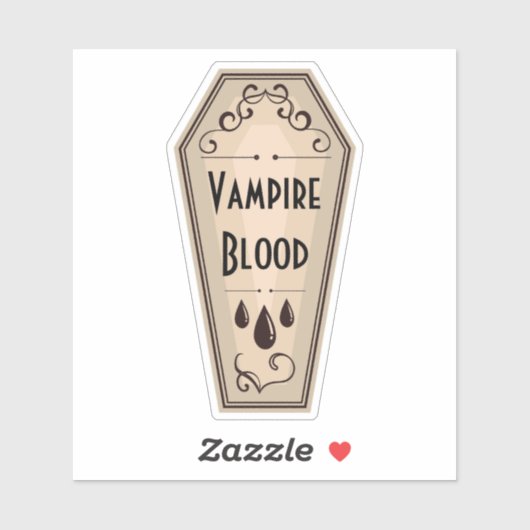 Apotheeklabel van vampierbloed sticker (Vel)