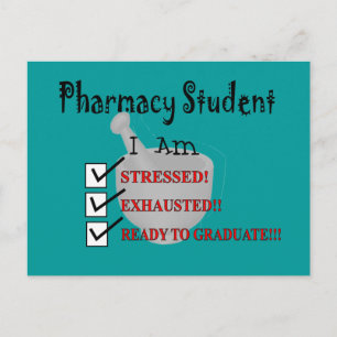 Apotheekstudent "Klaar om te Afstuderen!!!" Aankondigingskaart