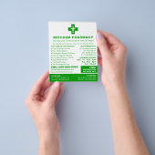 Apotheeksymbool, apotheker flyer (Hand)