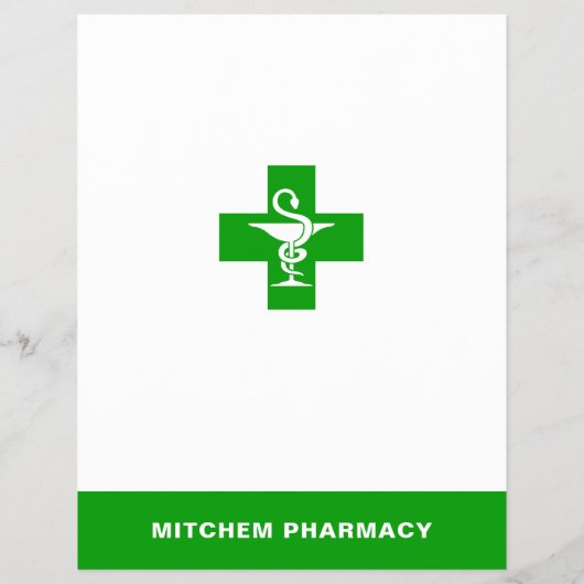 Apotheeksymbool, apotheker flyer (Achterkant)