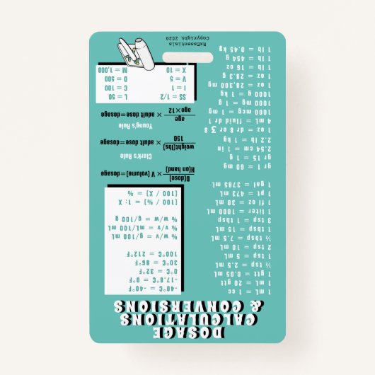 Apotheektechnicus - Berekeningen/regels (S2) Badge (Voorkant)