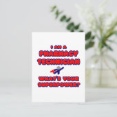 Apotheektechnicus.. Wat is je Superpower? Briefkaart (Staand voorkant)