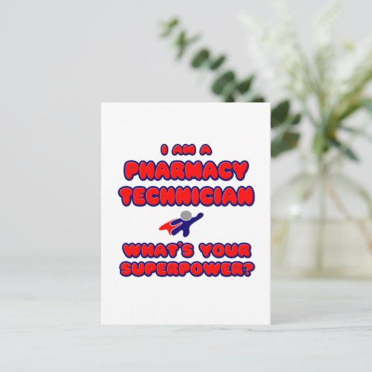 Apotheektechnicus.. Wat is je Superpower? Briefkaart (Staand voorkant)