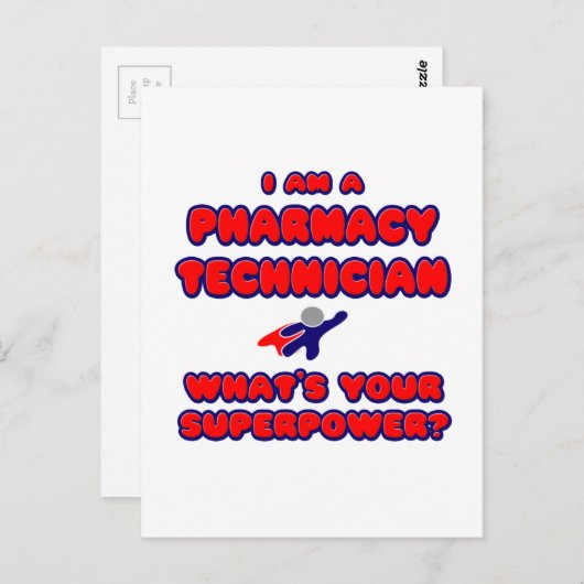 Apotheektechnicus.. Wat is je Superpower? Briefkaart (Voorkant / Achterkant)
