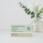 Apotheker Apotheek Logo Visitekaartjes (Staand voorkant)