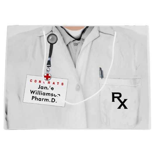 Apotheker Apotheek School Afstudeerder Medium Gift Groot Cadeauzakje (Voorkant)