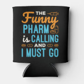 Apotheker Apotheek Tech Funny Pharm roept Blikjeskoeler (Voorkant)